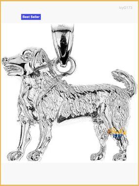 Labrador Retriever Dog Charm Pendant Sterling Silver